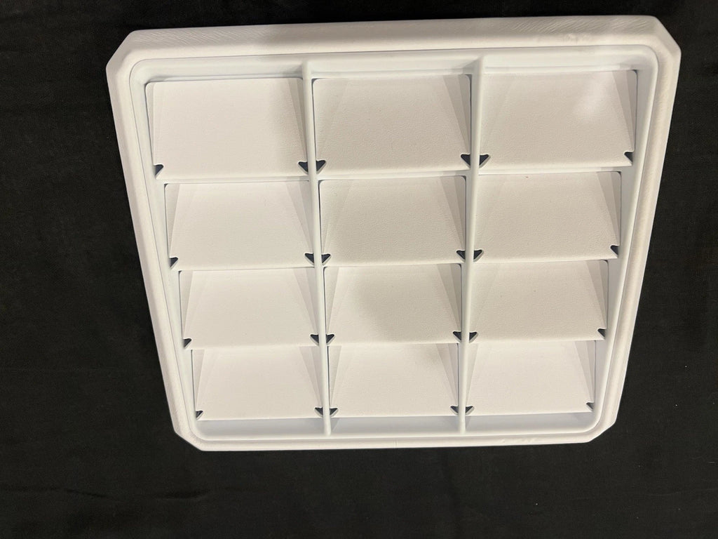 White Leather Jewelry Display Stand Tray 12 Grids Pendant Earrings Necklace | eBay