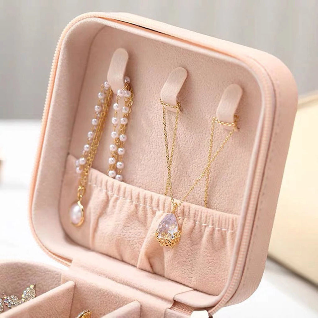 Jewelry Box Jewelries Storage Case PU Leather Organizer For Necklace Ear | eBay