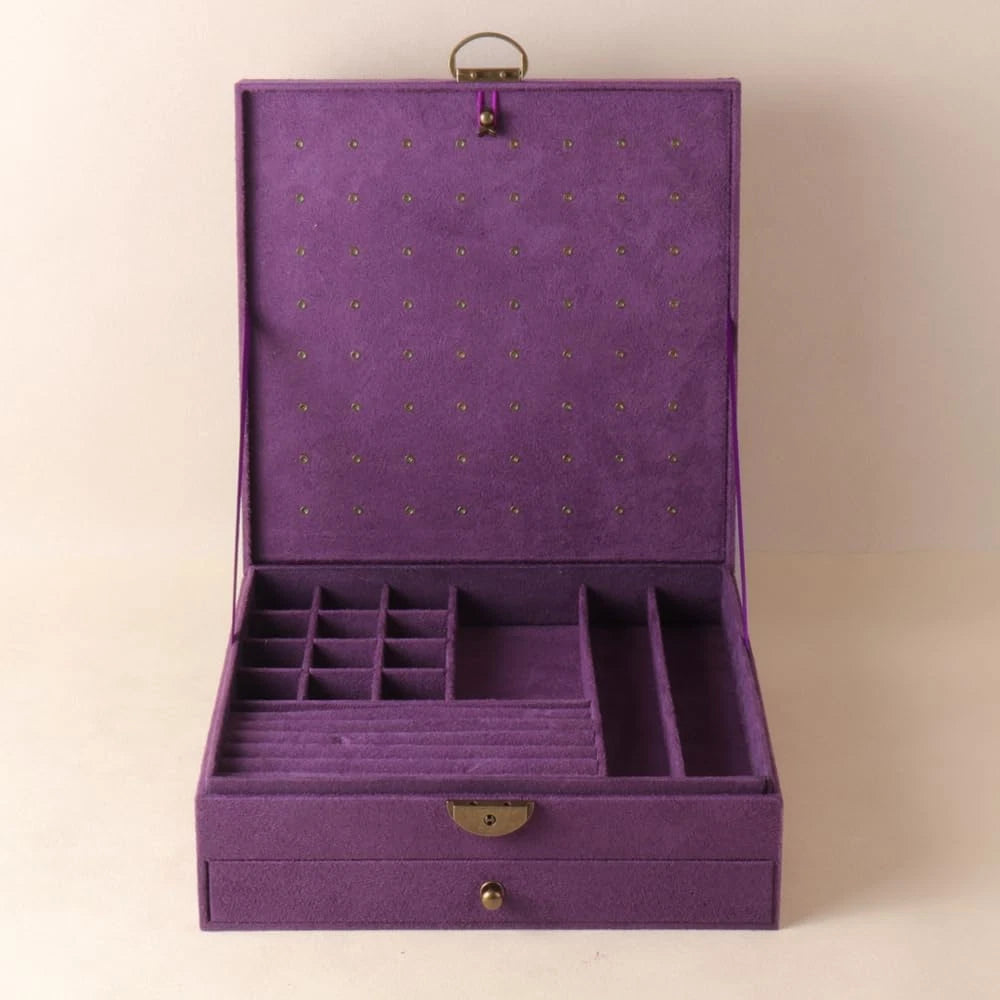 Women Jewelry Box Lockable 3 Layers Large Jewelry Organizer Storage Case for Ear | eBay