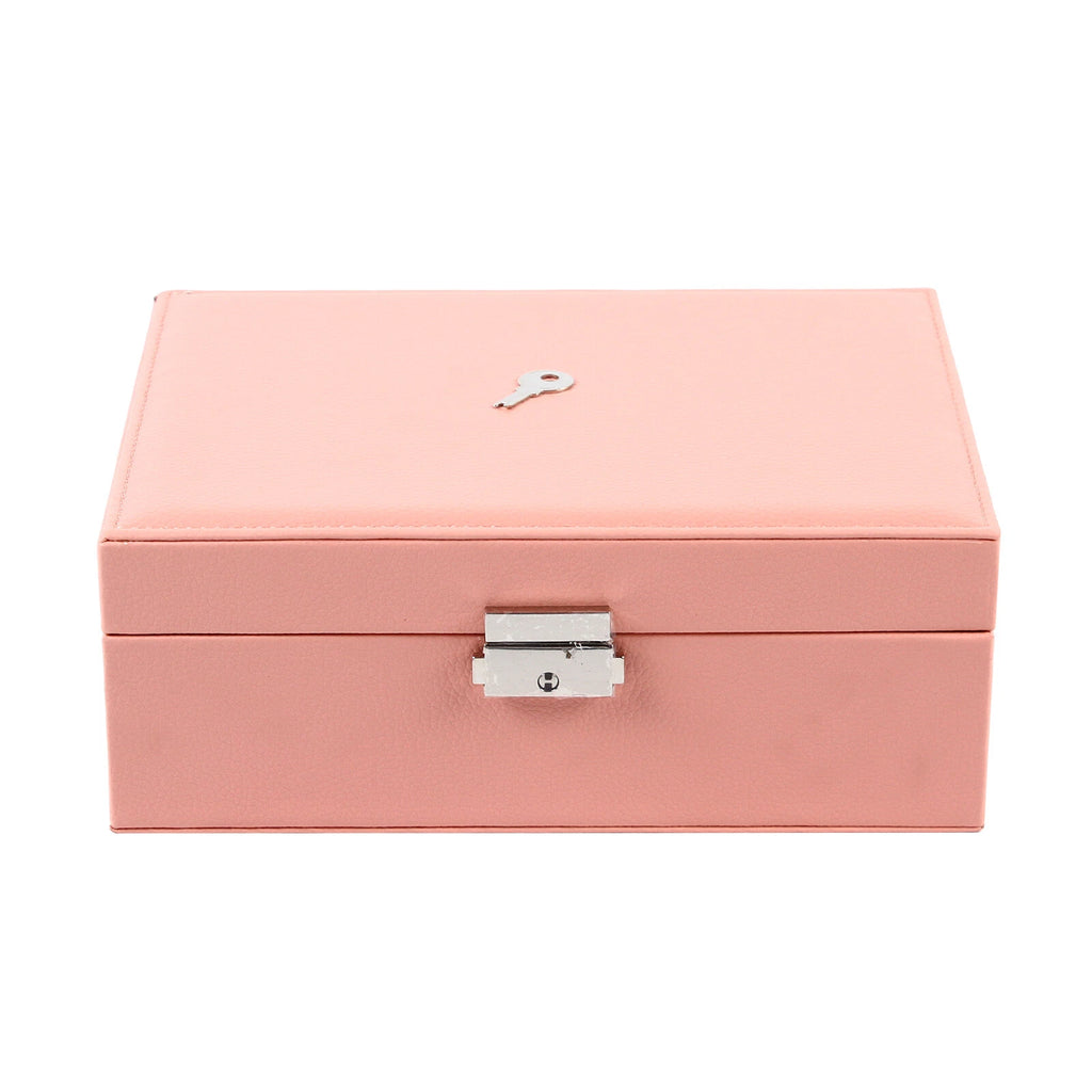 Double Layer Jewelry Box - PU Leather Organizer for Necklaces & Rings | eBay