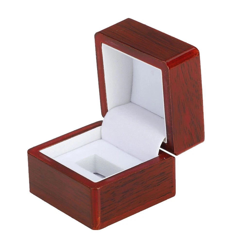 Single Hole Ring Display Box Wooden Collection Case Storage Holder Gifts 2PACK | eBay