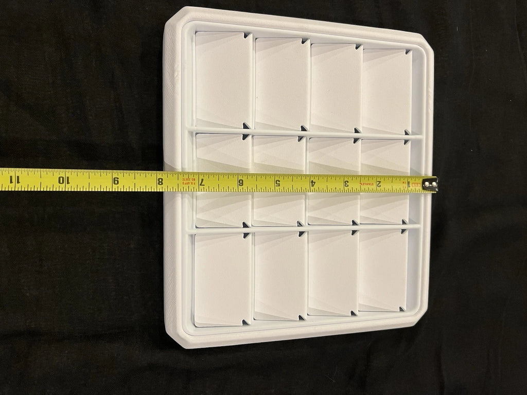White Leather Jewelry Display Stand Tray 12 Grids Pendant Earrings Necklace | eBay