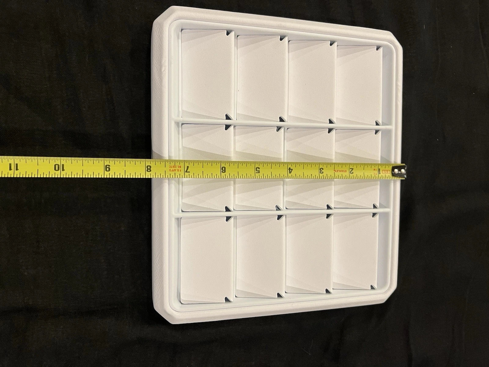 White Leather Jewelry Display Stand Tray 12 Grids Pendant Earrings Necklace | eBay
