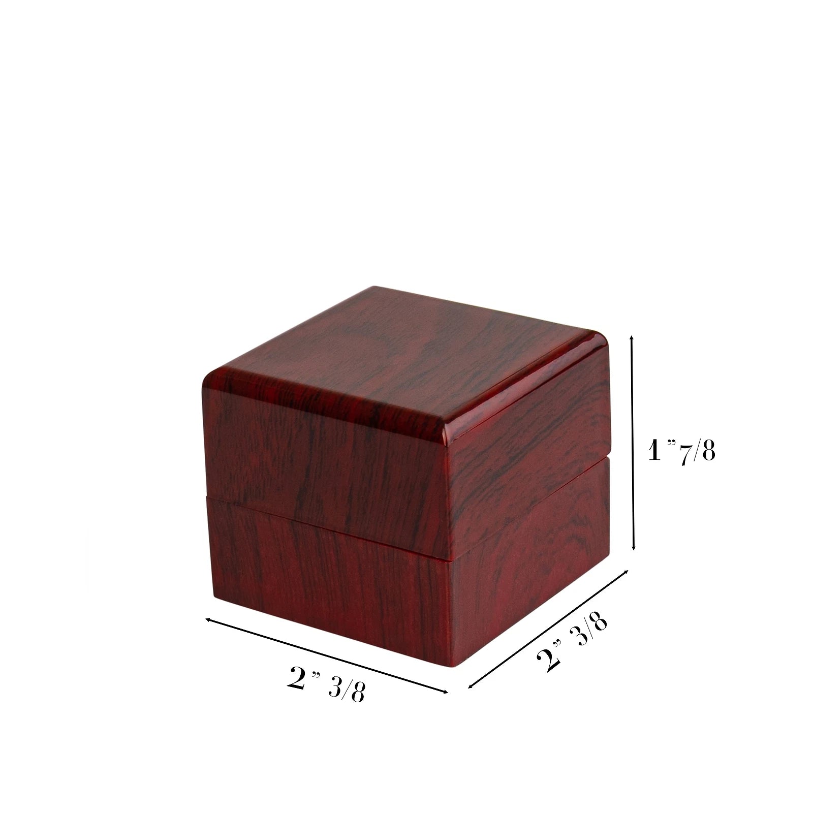 Novel Box Cherry Wood Finish Bright Led Light Ring Box for Engagement Proposals | eBay