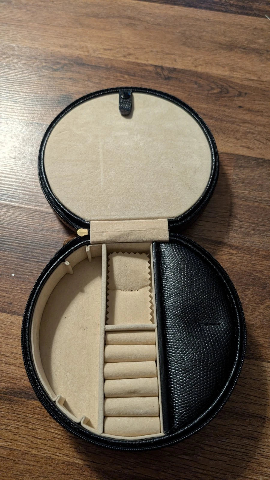 Jewelry Case Storage Box Black Faux Crock w/ Mirror (Minor Defect See Pictures) | eBay