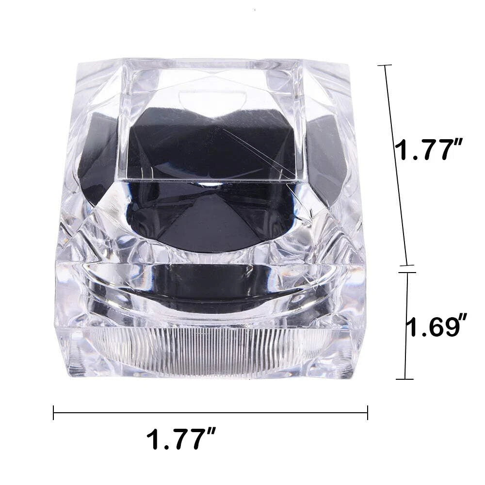 12 PC Clear Crystal Ring Gift Boxes Earrings Jewelry Storage Box BlACK RED WHITE | eBay