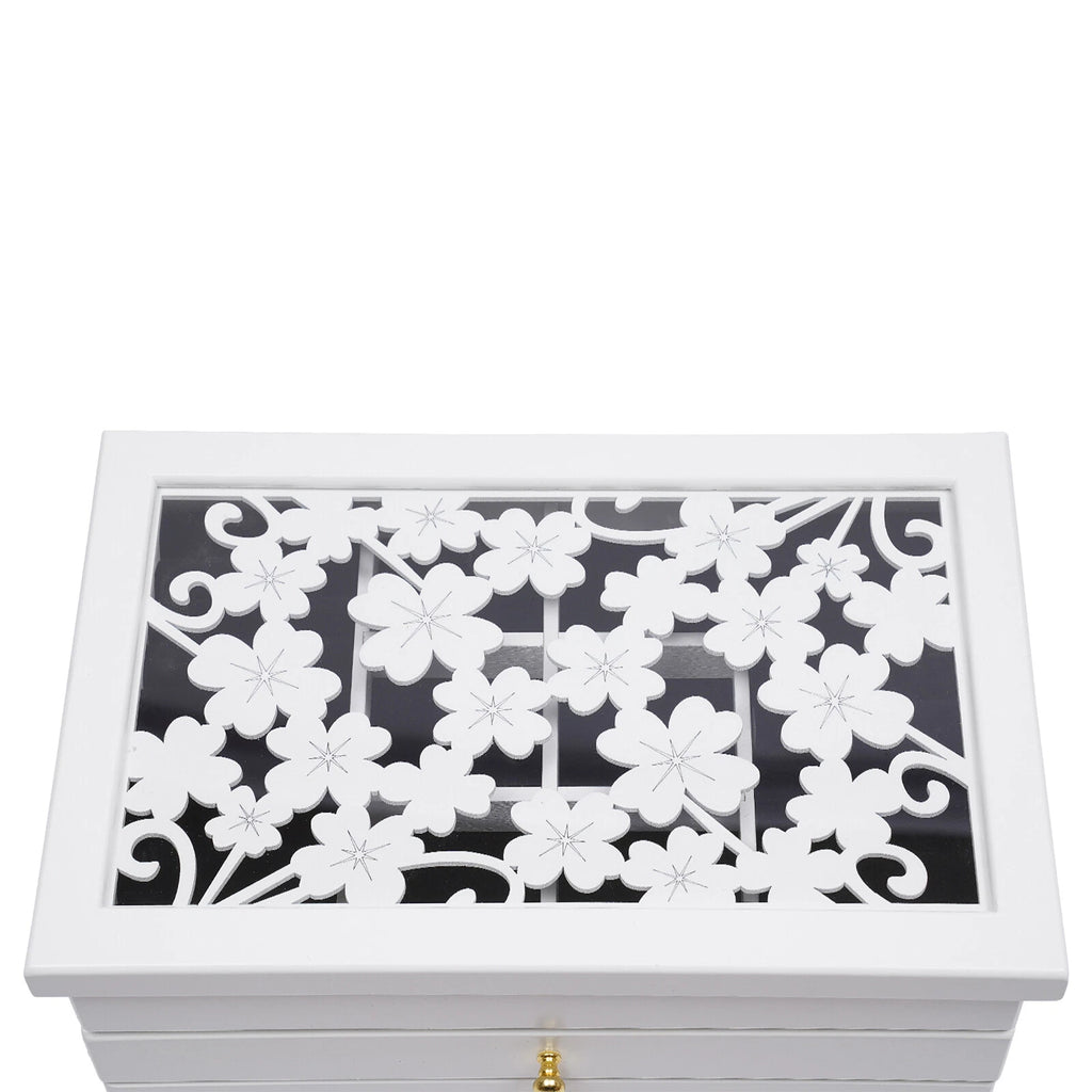 Wooden Case Jewelry Cabinet 6 Layers Ring Necklace Gift Storage Box Organizer US | eBay