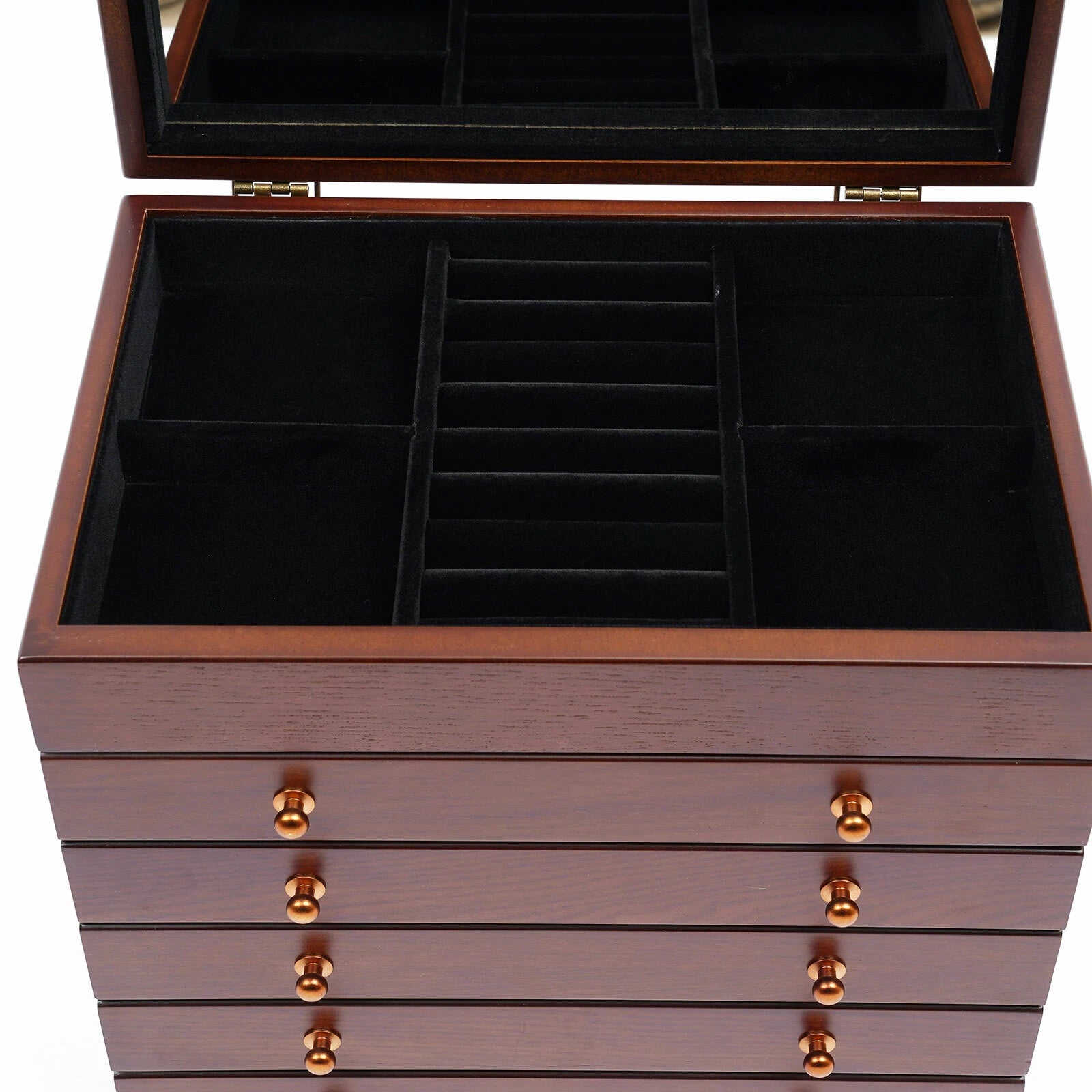 Wooden Jewelry Case Necklace Watches Storage Box or Earrings Rings Bracelet | eBay