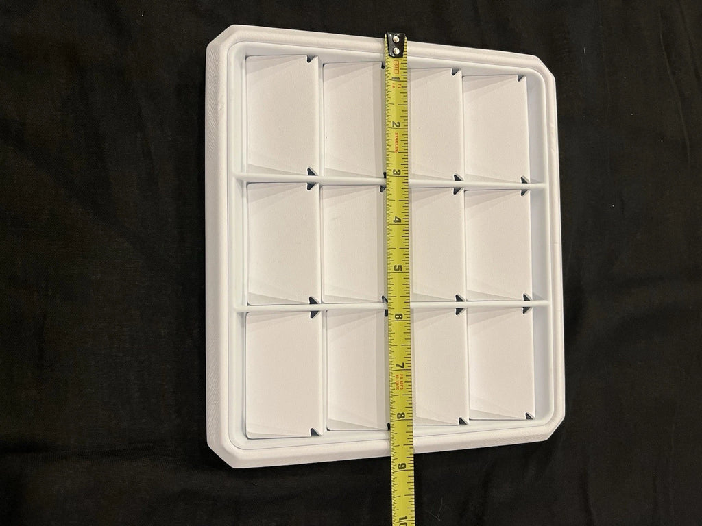 White Leather Jewelry Display Stand Tray 12 Grids Pendant Earrings Necklace | eBay