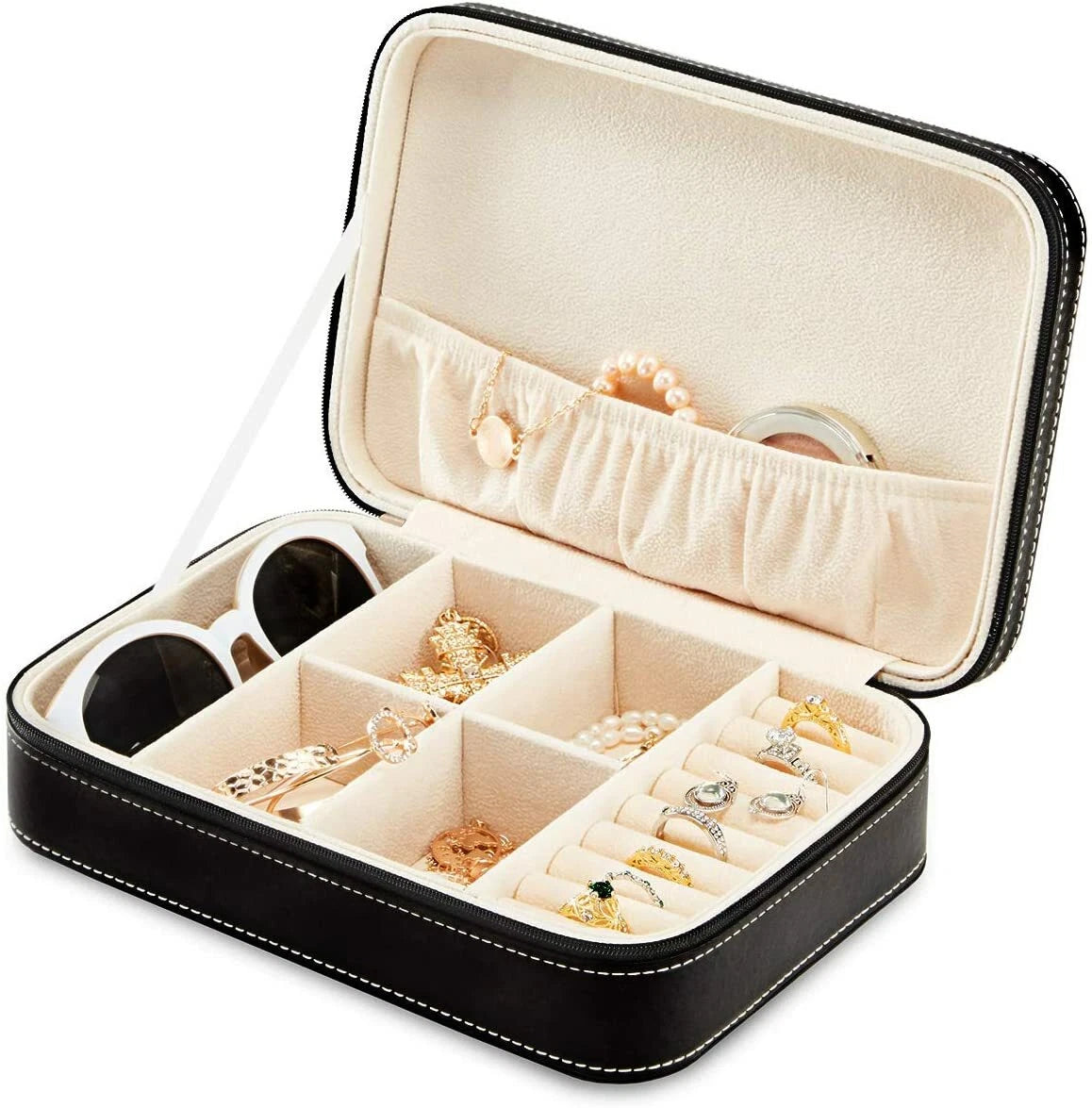 Jewelry Box for Women, Leather Jewelry Storage Box Necklace Organizer & Earring | eBay