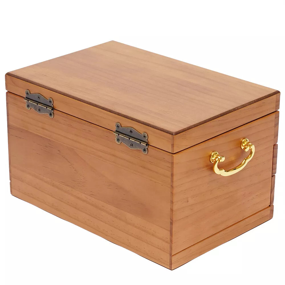 Wooden Jewelry Box 3-tier Lockable Jewelry Organizer Vintage Style Storage Box | eBay