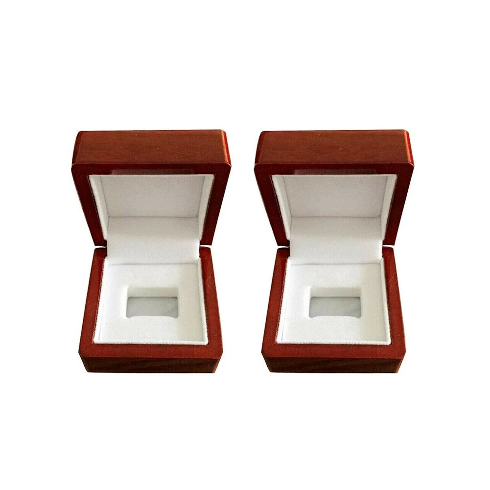 Single Hole Ring Display Box Wooden Collection Case Storage Holder Gifts 2PACK | eBay