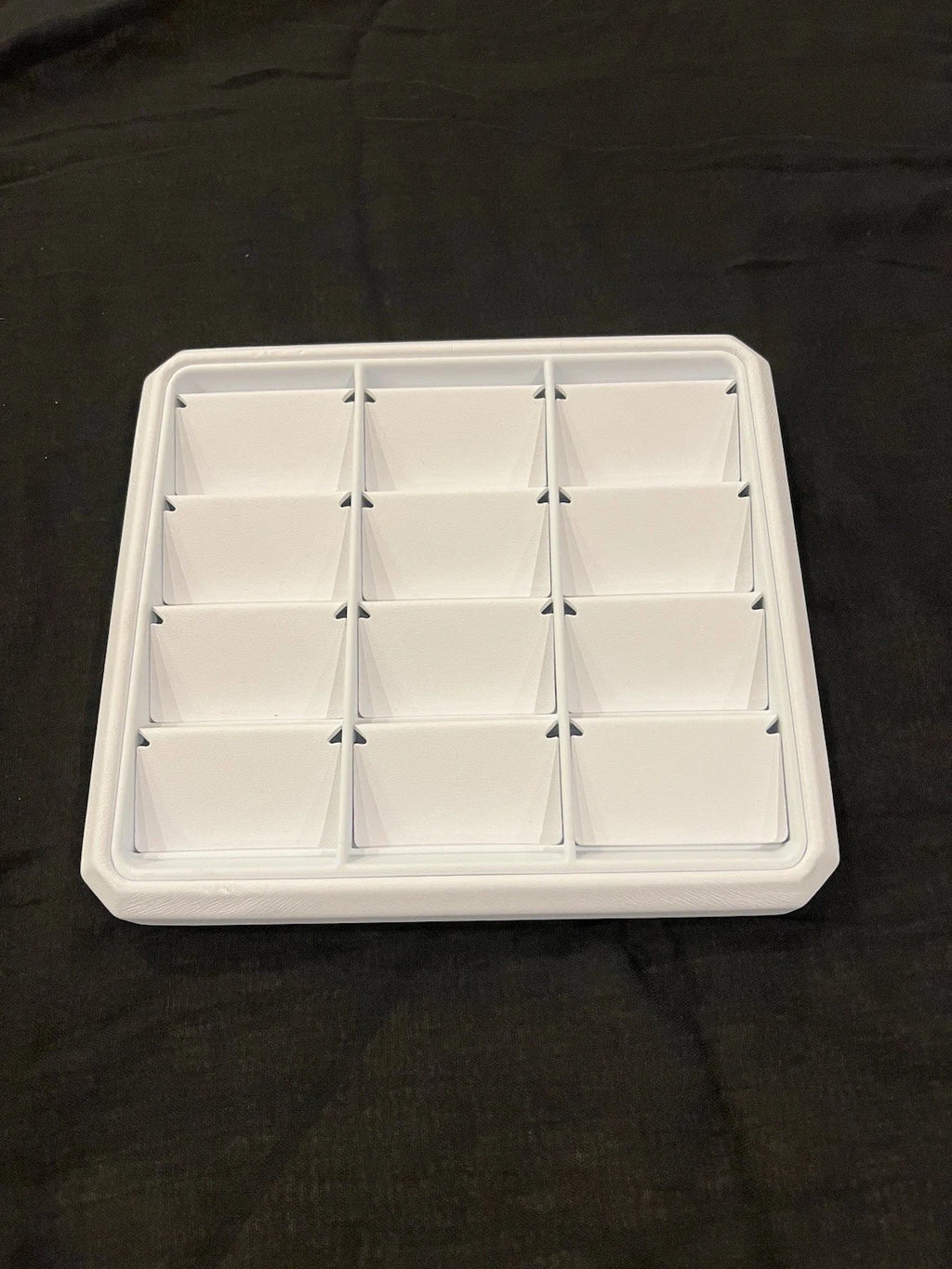 White Leather Jewelry Display Stand Tray 12 Grids Pendant Earrings Necklace | eBay