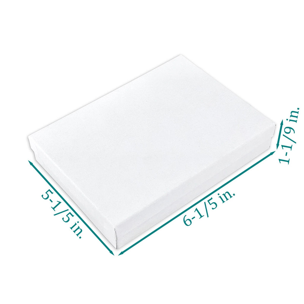 BULK Cardboard Kraft Paper JEWELRY GIFT BOXES Cotton Filled WHITE - for Shipping | eBay
