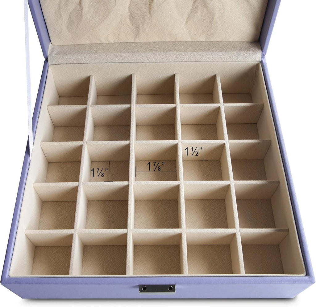 Earring Organizer Classic Jewelry Box 50 Slots Double Layer Storage Case Purple | eBay