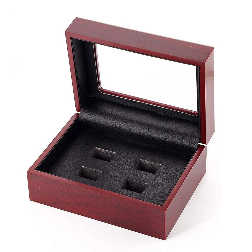 1-7 Hole Championship Ring Display Case Box Wooden Collection Storage box US## | eBay