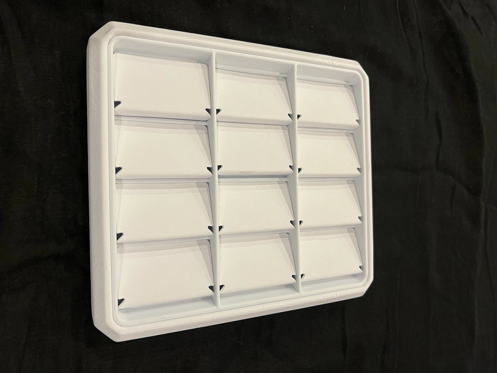 White Leather Jewelry Display Stand Tray 12 Grids Pendant Earrings Necklace | eBay