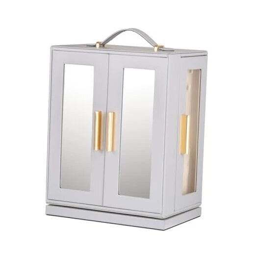 Jewelry Box 360° Rotating, Jewelry Storage Case with 5 Drawers, Jewelry GRAY | eBay