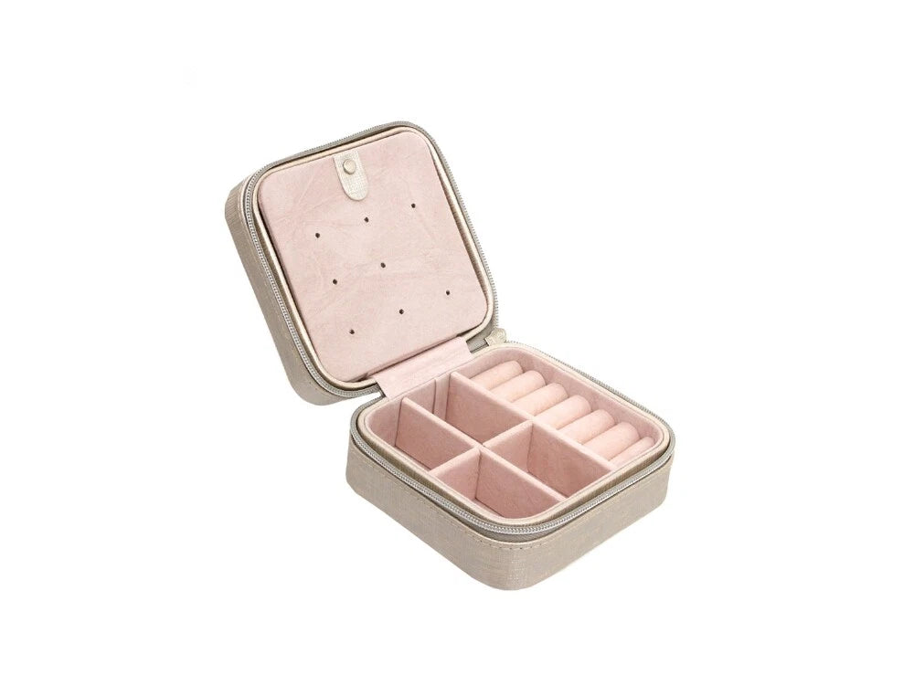 Silver Portable Travel Jewelry Storage Box | eBay