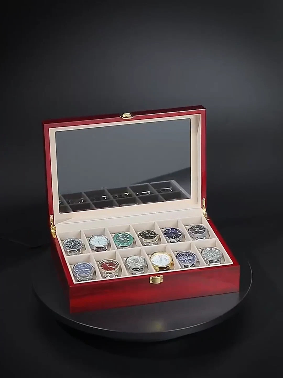 12 Slots Man Wooden Watch Display Box Jewelry Storage Organizer Case Holder Gift | eBay