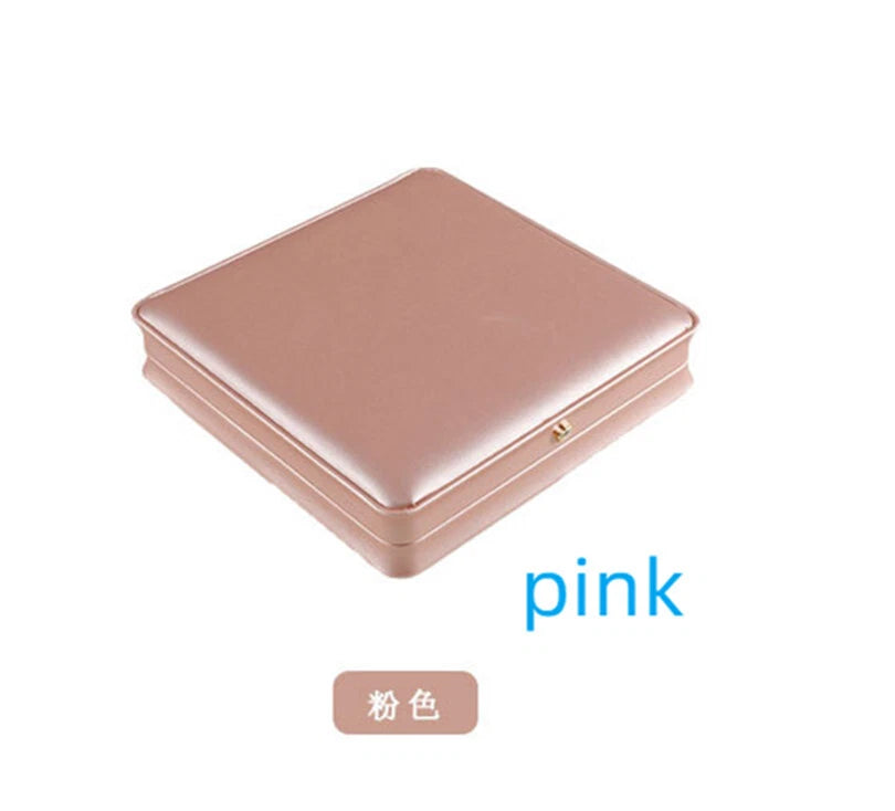High Quality PU Leather Round Pearl Necklace Jewelry Square Gift Box | eBay