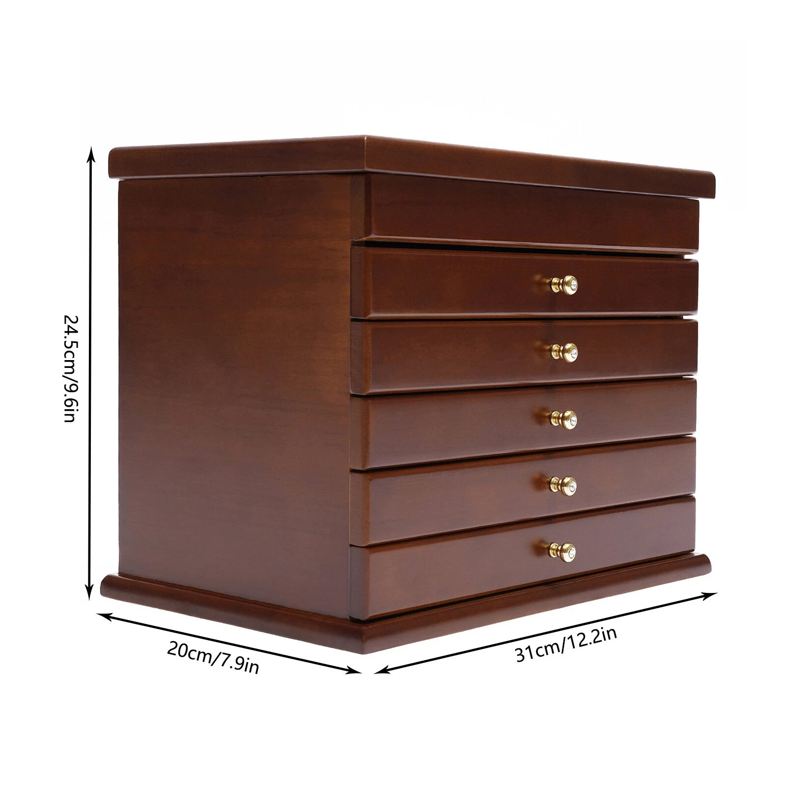 6-Tiers Jewelry Storage Vintage Box Case Wooden Jewelry Organizer/Collection | eBay