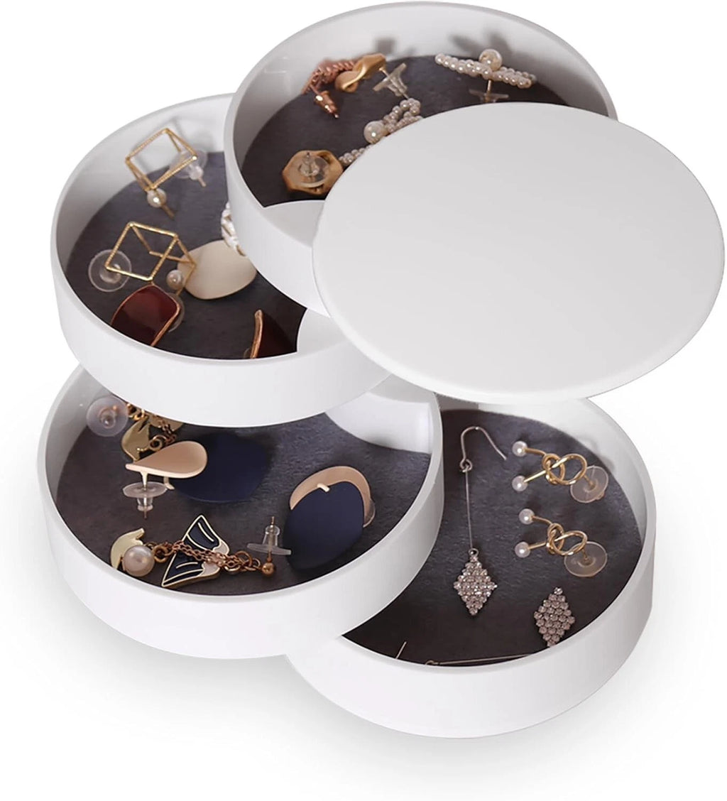 Jewelry Organizer, Small Jewelry Storage Box Earring Holder for Women, 5-Layer | eBay