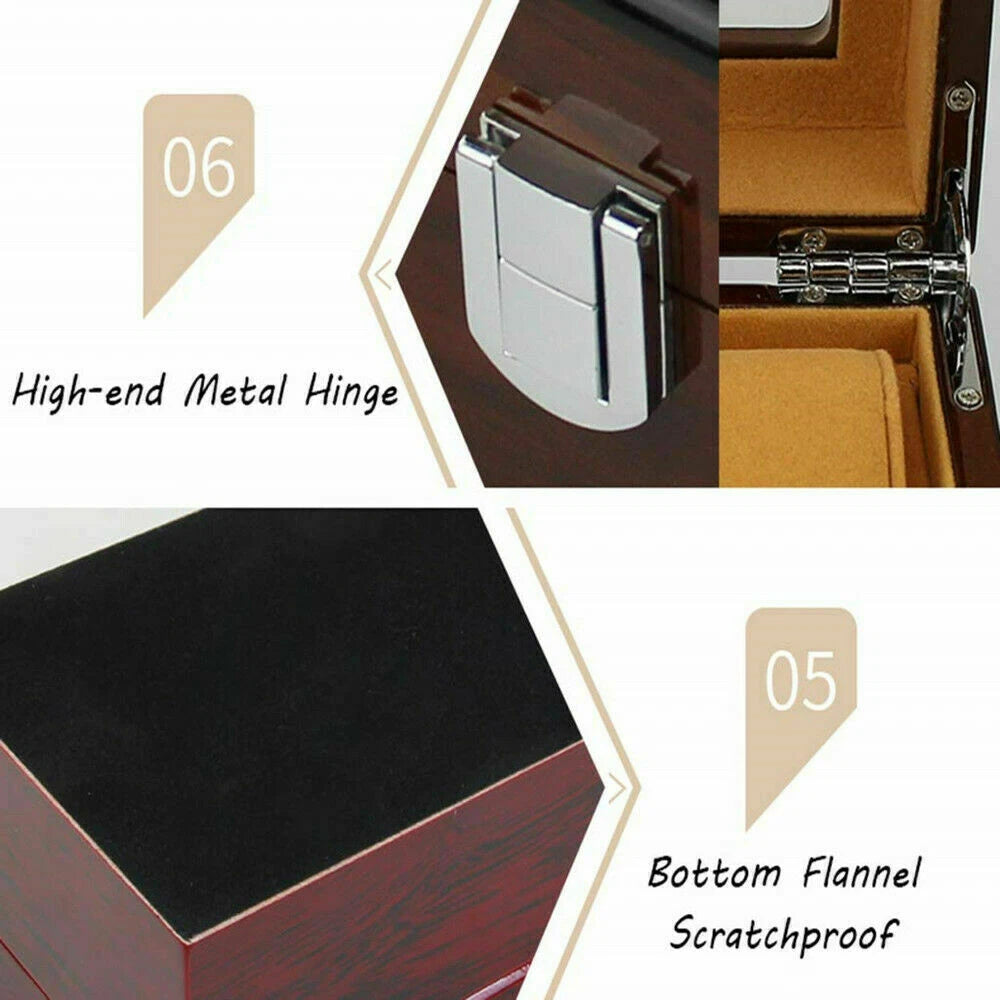 12 Slots Man Wooden Watch Display Box Jewelry Storage Organizer Case Holder Gift | eBay
