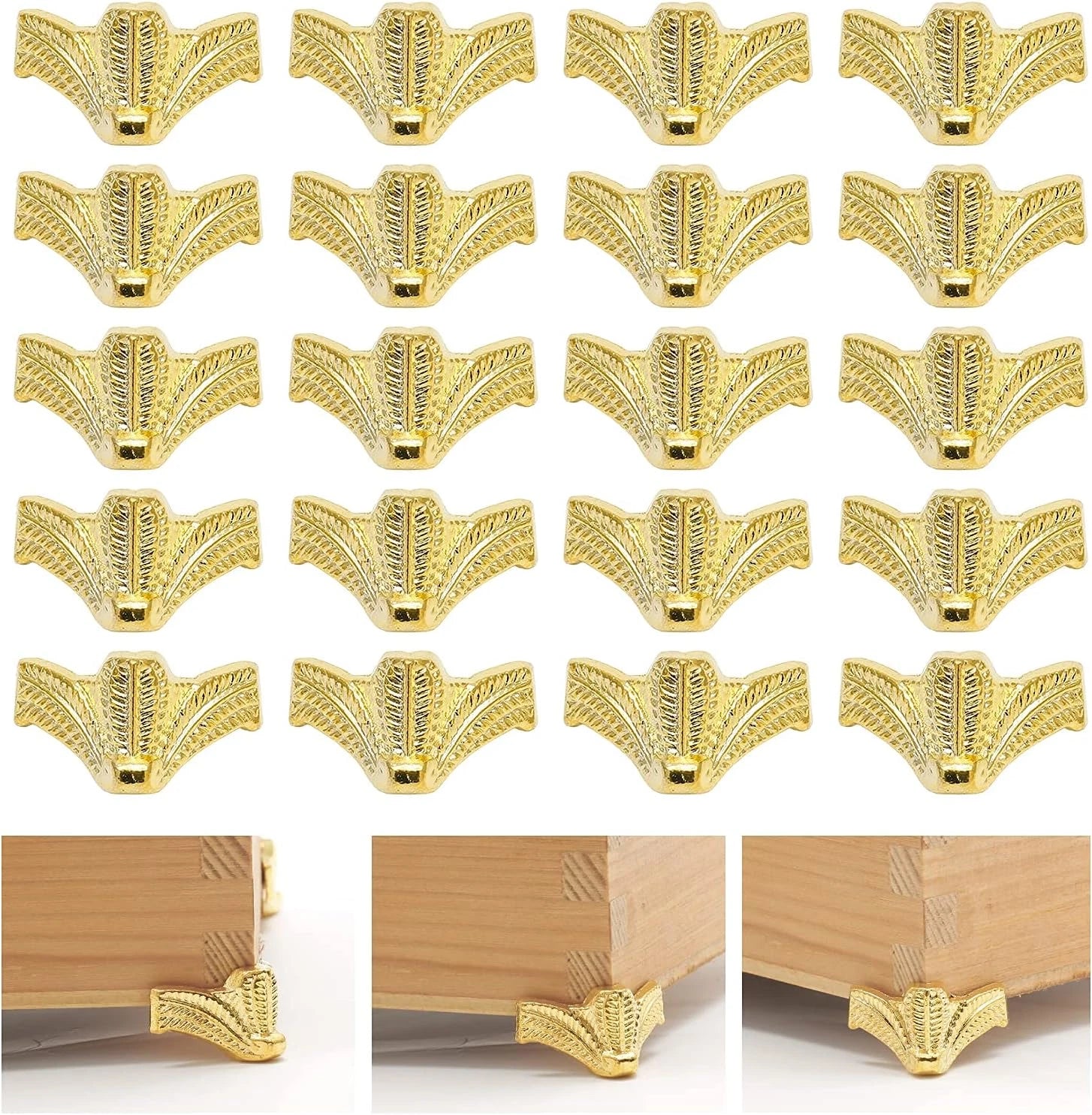 Zorfeter 24 Pcs Antique Brass Box Legs, Wood Case Jewelry Chest Storage Box Feet | eBay