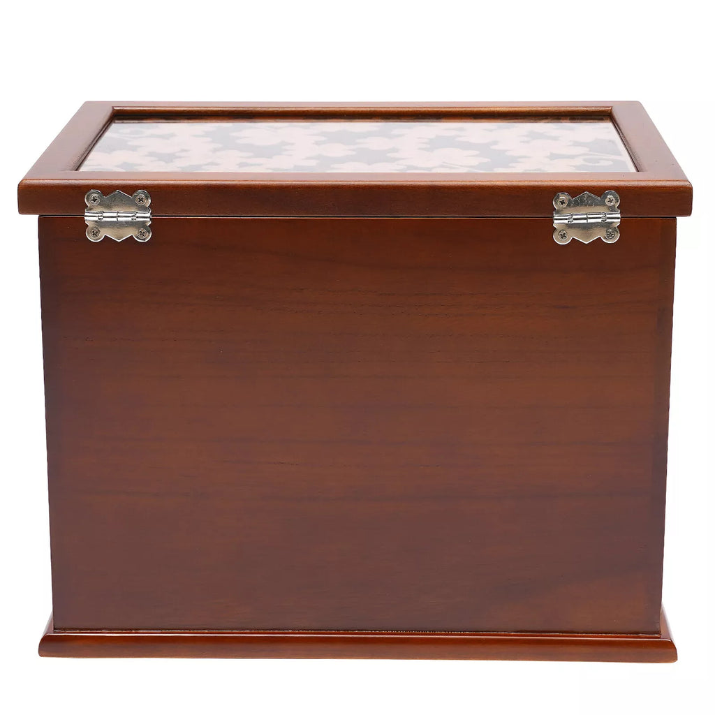 6 Layers Wooden 5 Drawers Large Jewelry Box With Mirror Organizer Box Gift | eBay
