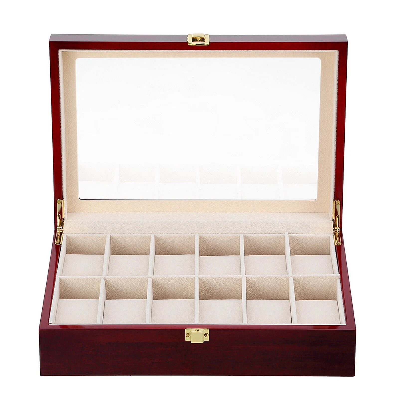 12 Slots Man Wooden Watch Display Box Jewelry Storage Organizer Case Holder Gift | eBay