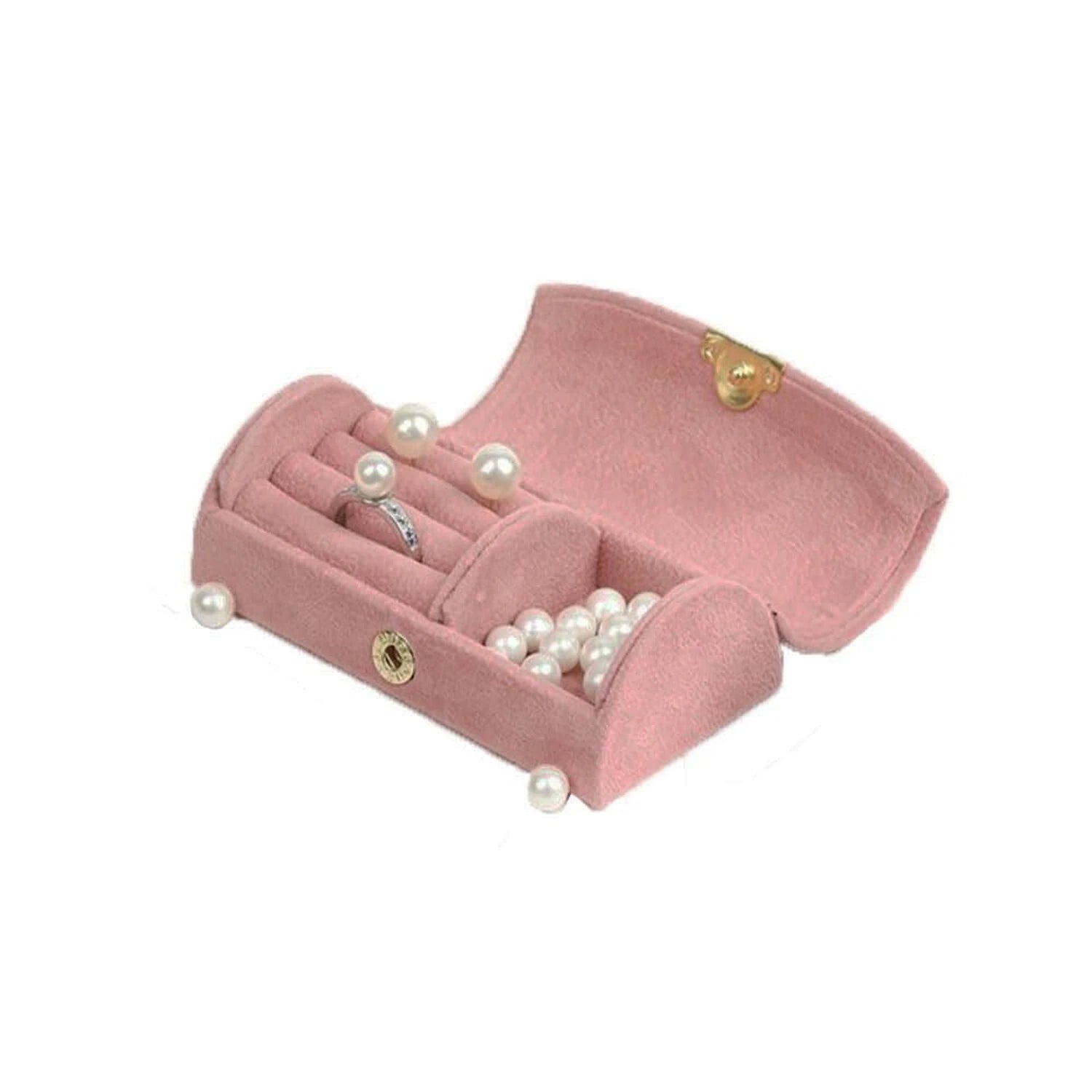 Pokinge 1Pcs Velvet Jewelry Storage Box Elegant Jewelry Display Case Simple S... | eBay
