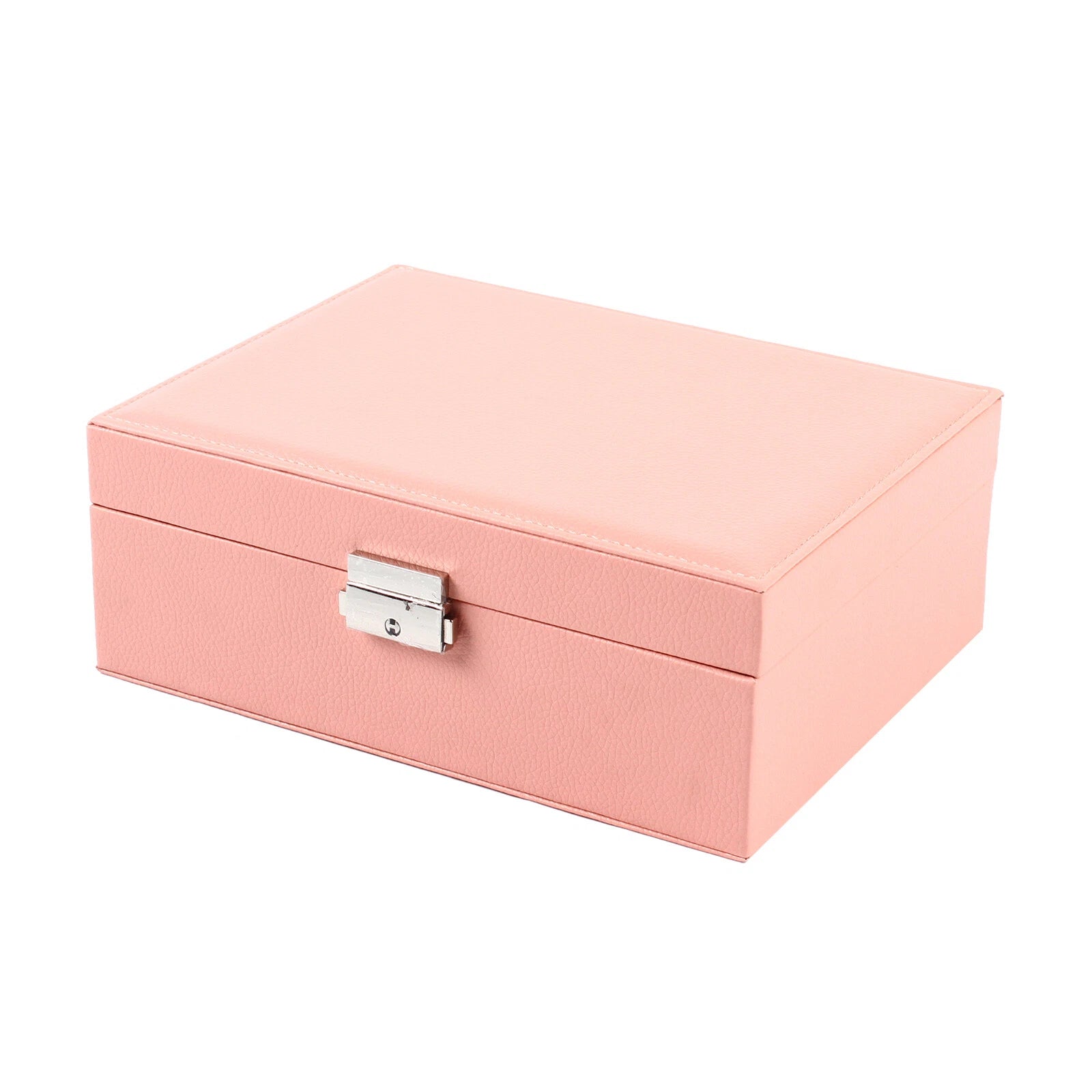 Double Layer Jewelry Box - PU Leather Organizer for Necklaces & Rings | eBay