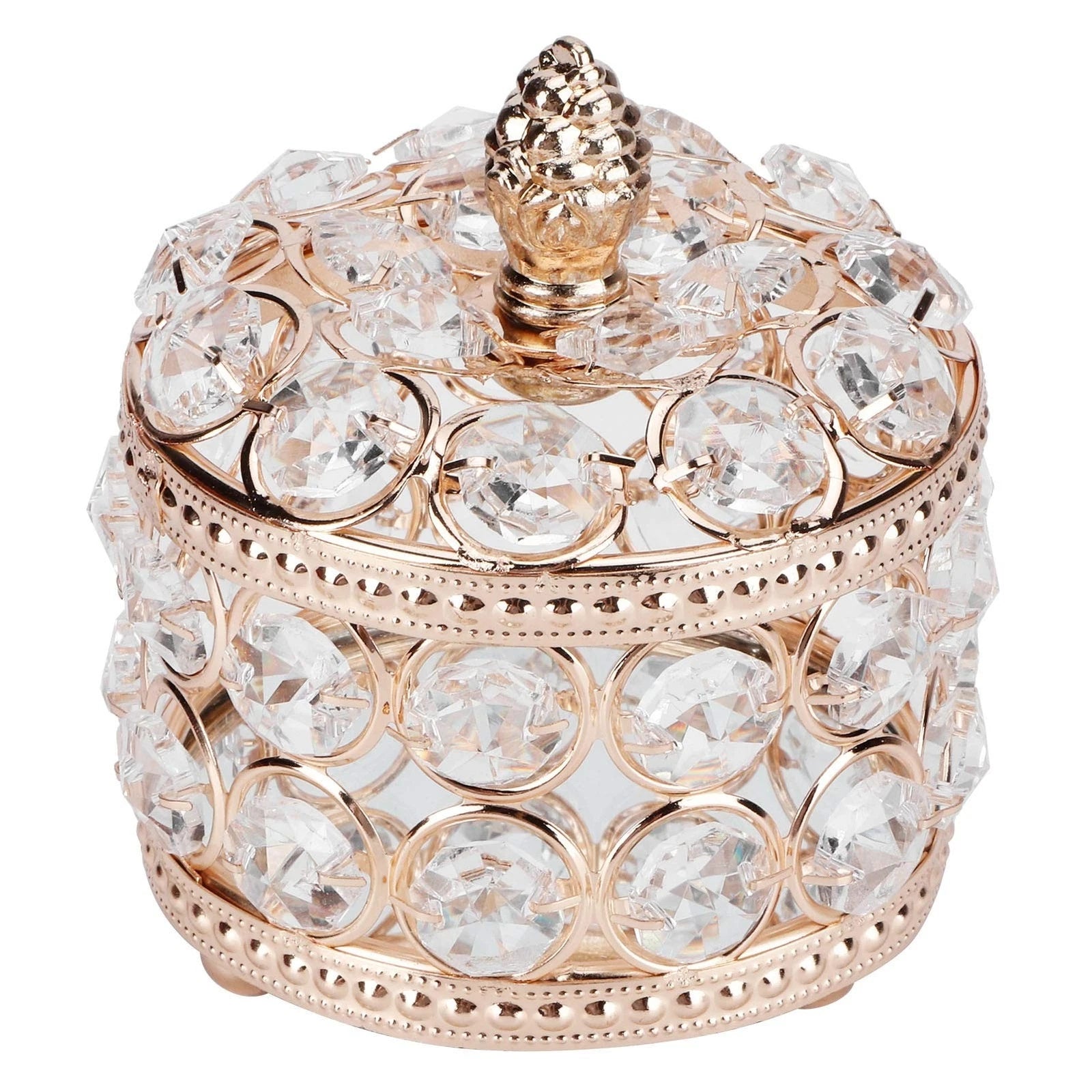 Jewelry Storage Box, Rounded Corner Crystal Jewelry Organizer, Earrings Rings... | eBay