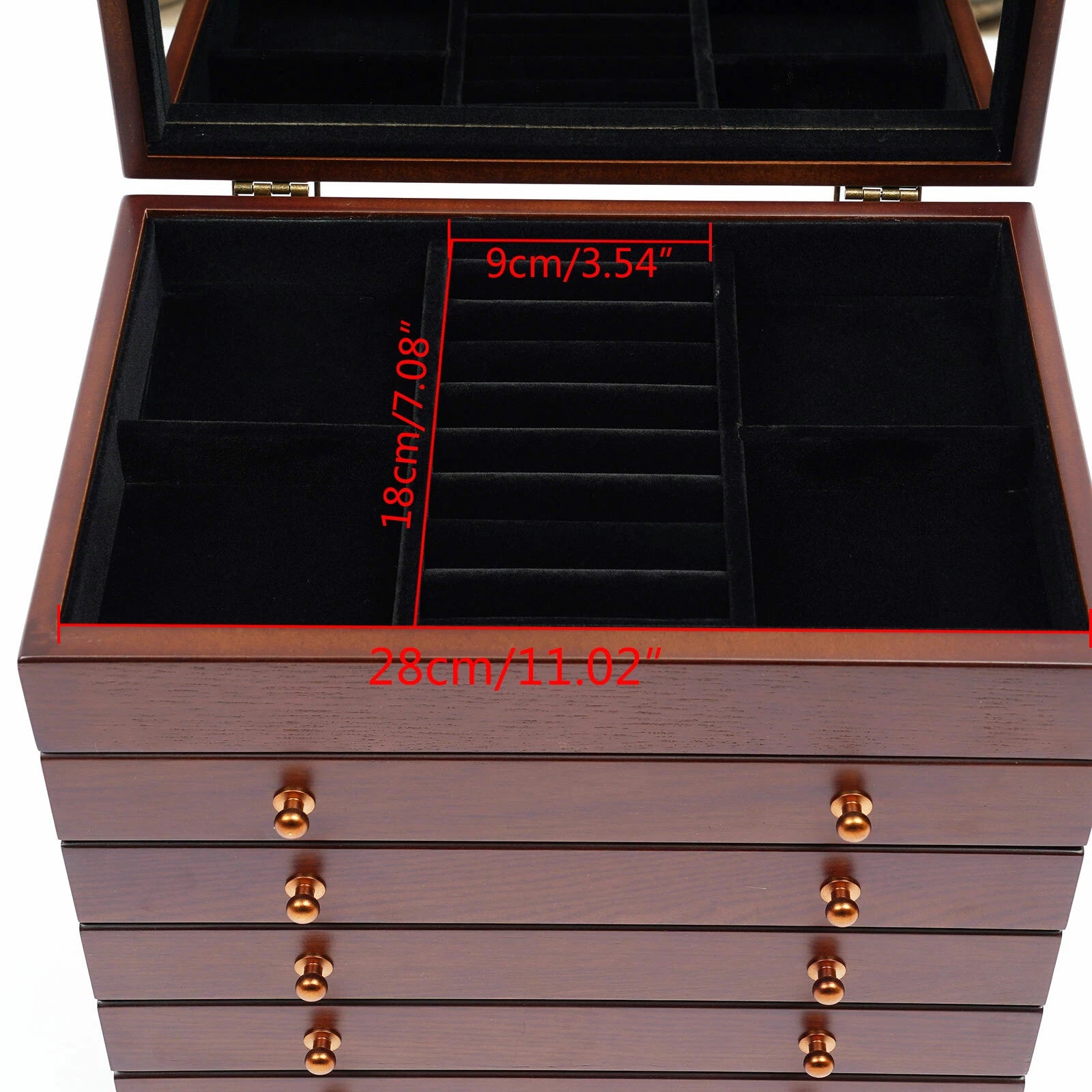 Wooden Jewelry Case Necklace Watches Storage Box or Earrings Rings Bracelet | eBay