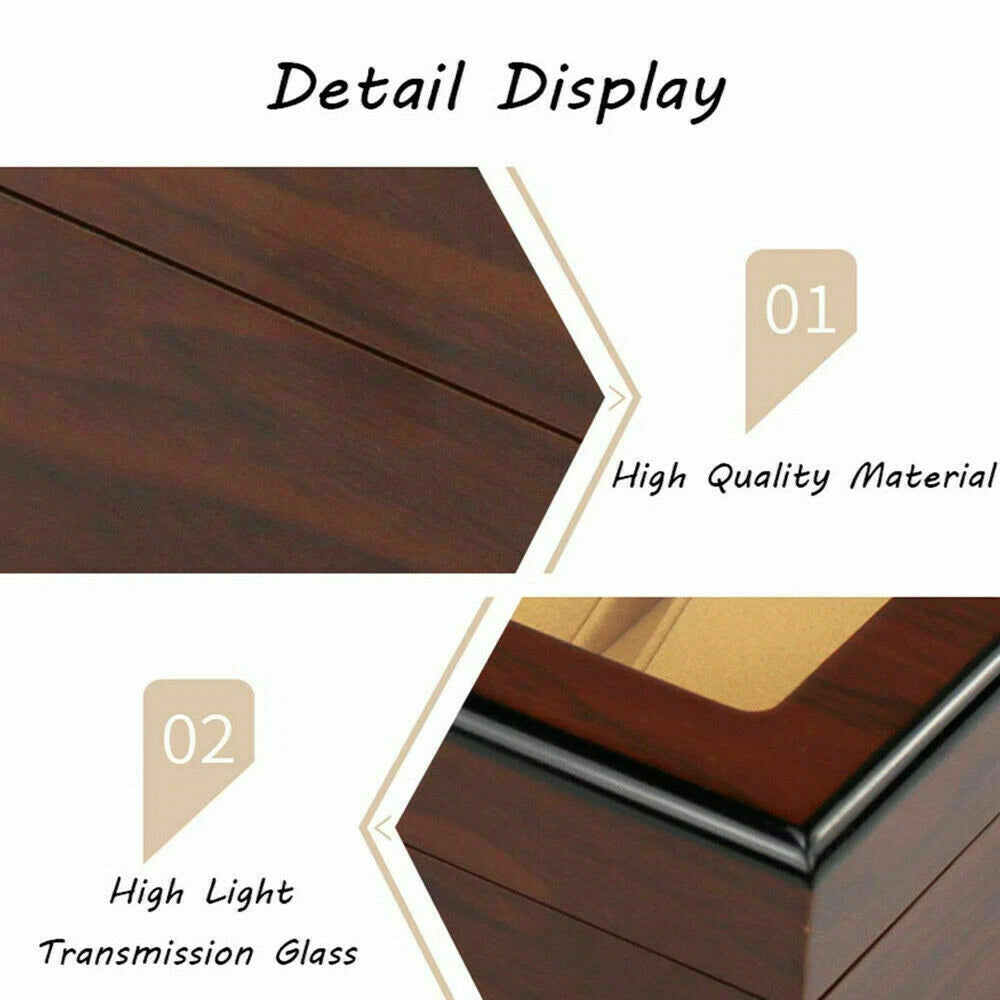 12 Slots Man Wooden Watch Display Box Jewelry Storage Organizer Case Holder Gift | eBay