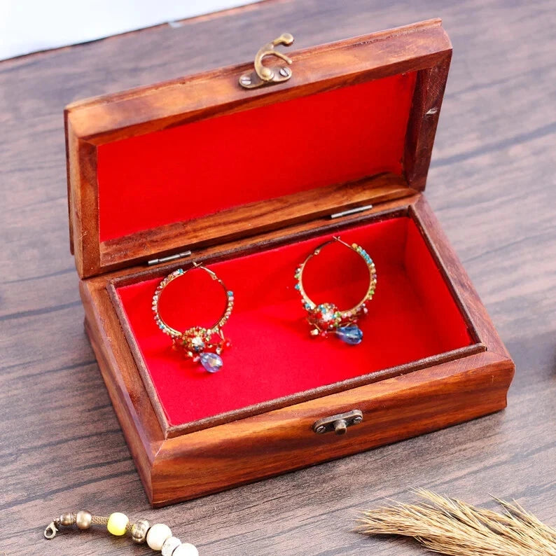 Large Wood Jewelry Box for Women Horse Vintage Gift Storage Box Organizer NEW US | eBay