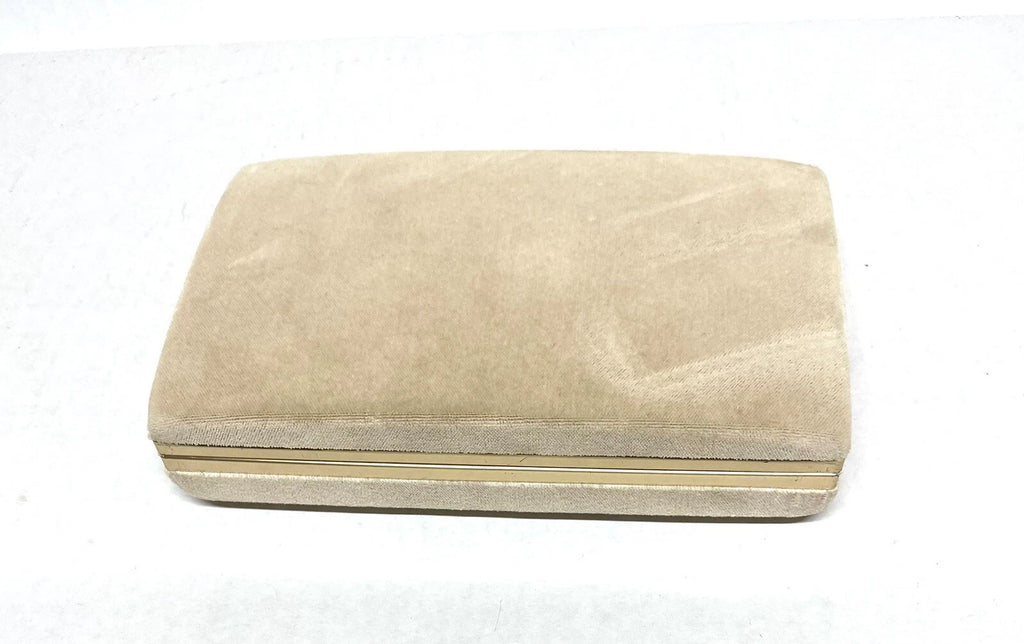 Tan Velvet Covered Jewelry Trinket Travel Box Organizer -7" wide | eBay