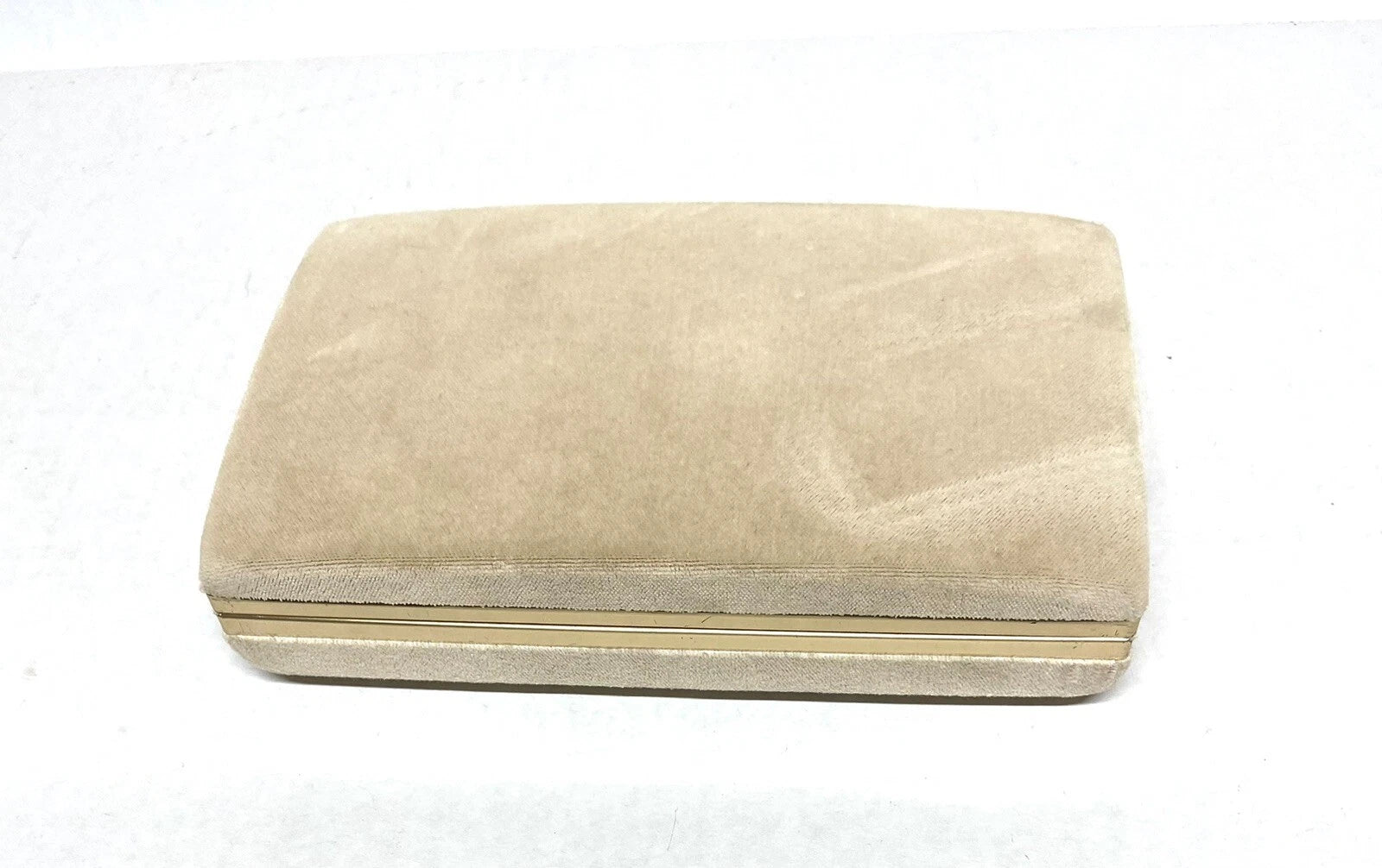 Tan Velvet Covered Jewelry Trinket Travel Box Organizer -7" wide | eBay