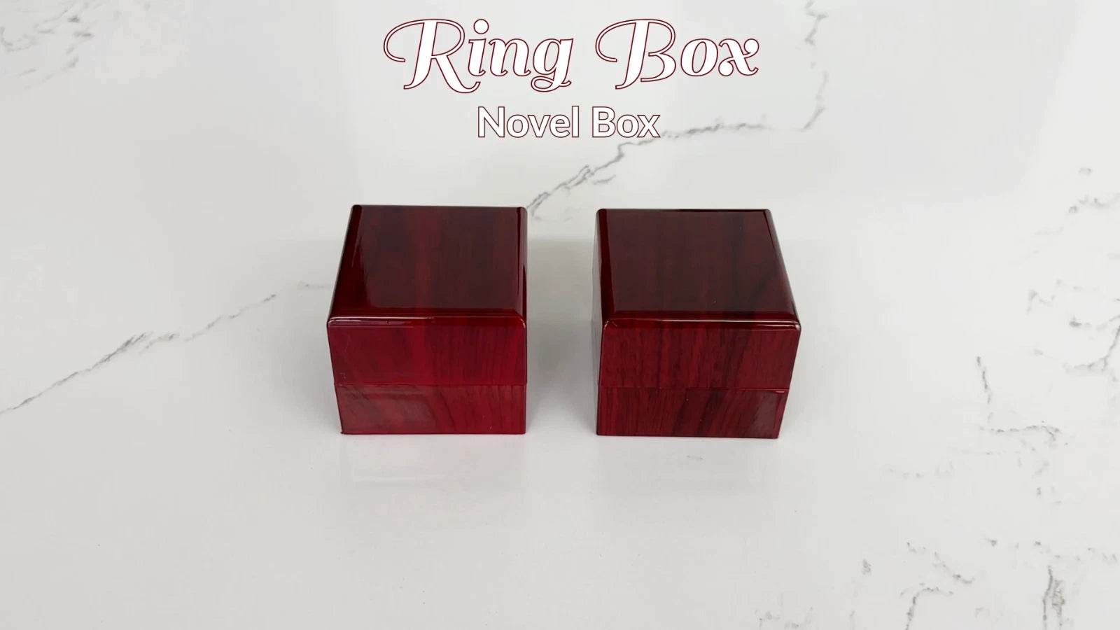 Novel Box Cherry Wood Finish Bright Led Light Ring Box for Engagement Proposals | eBay