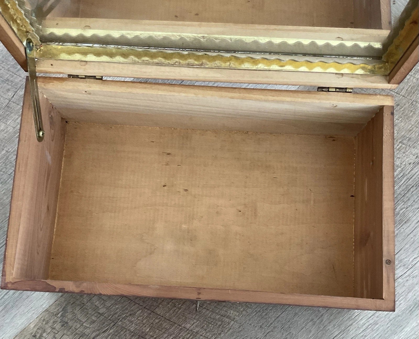 Vintage Cedar Jewelry Chest W/ A Mirror 10.3/4" x 6" X 5" Beautiful | eBay