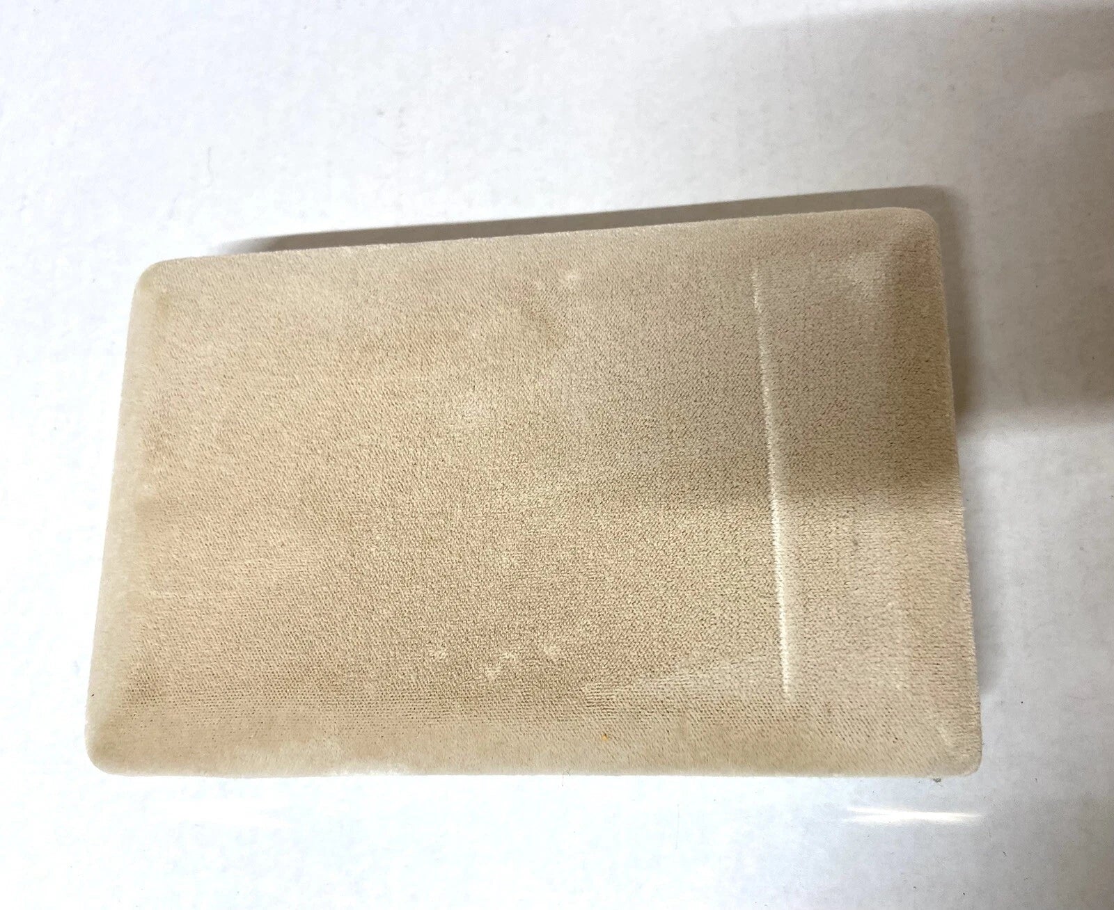 Tan Velvet Covered Jewelry Trinket Travel Box Organizer -7" wide | eBay