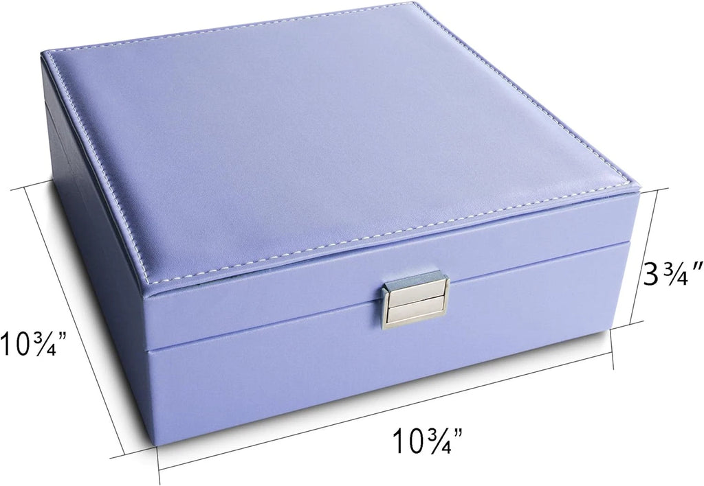 Earring Organizer Classic Jewelry Box 50 Slots Double Layer Storage Case Purple | eBay
