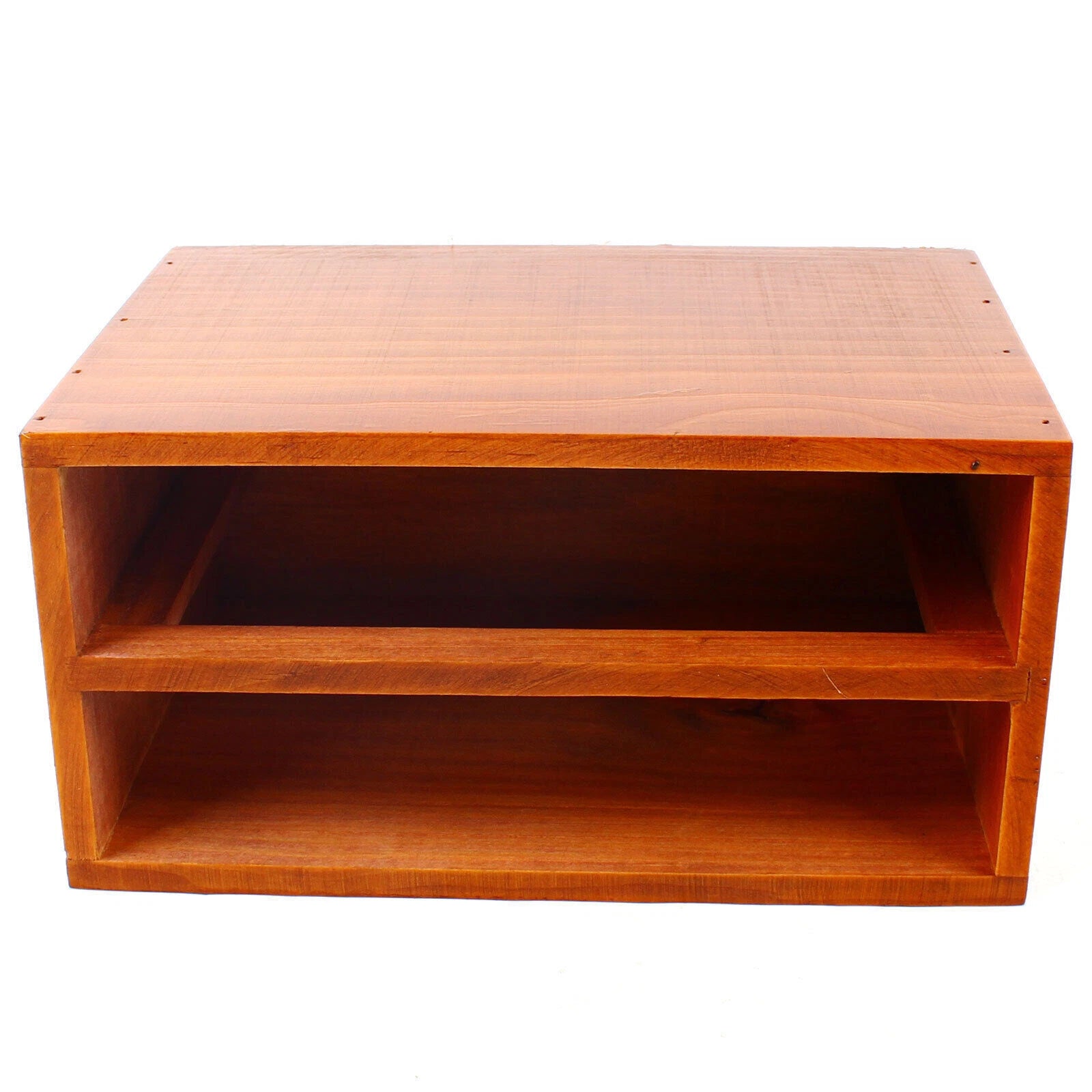 Vintage Wood Jewelry Organizer Storage Box w/ Drawers Cosmetic Cabinet 2-Layer | eBay