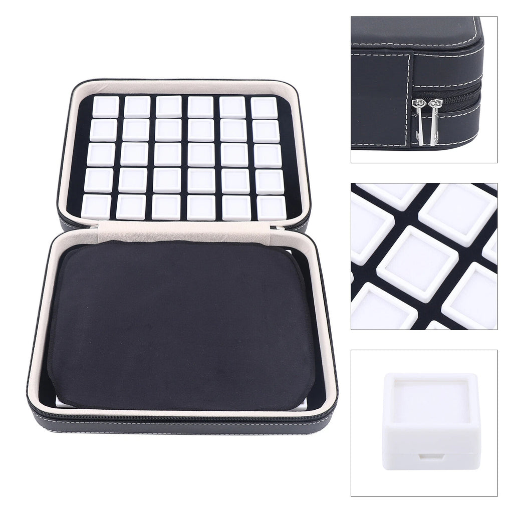 60 Grids Luxury Diamond Gemstone Organizer Display Box Jewelry Storage Case NEW | eBay