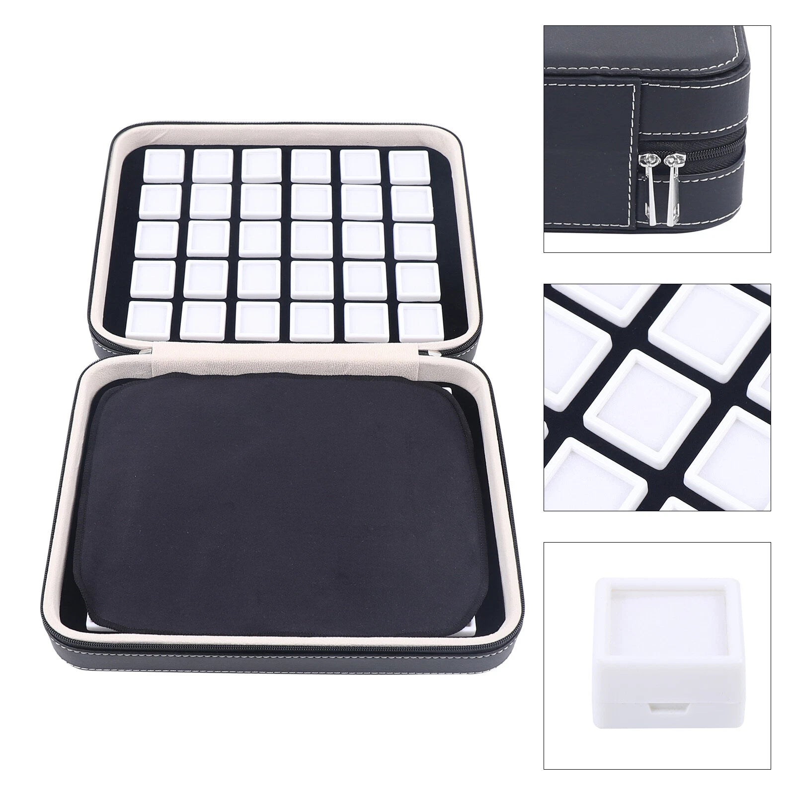 60 Grids Luxury Diamond Gemstone Organizer Display Box Jewelry Storage Case NEW | eBay