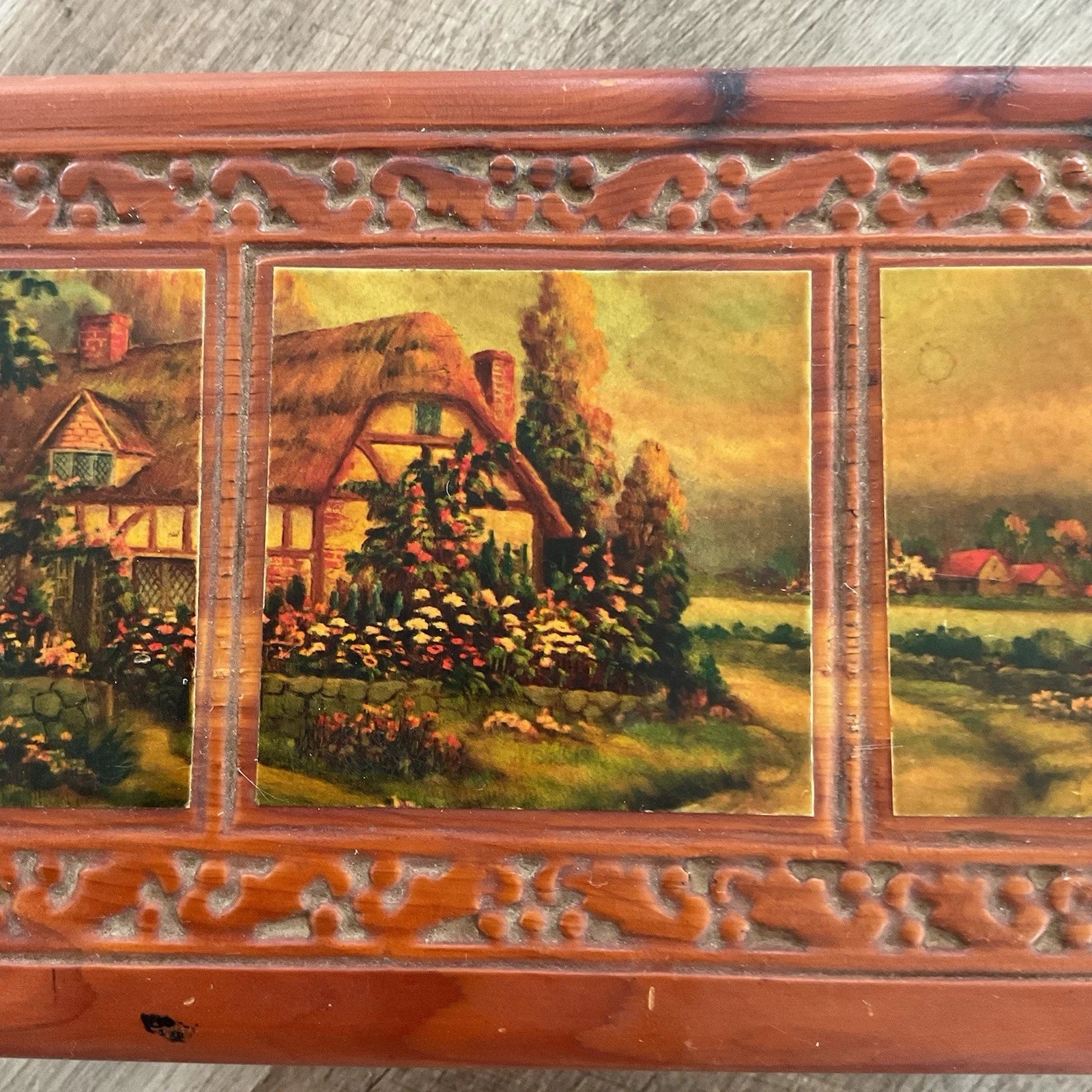 Vintage Cedar Jewelry Chest W/ A Mirror 10.3/4" x 6" X 5" Beautiful | eBay