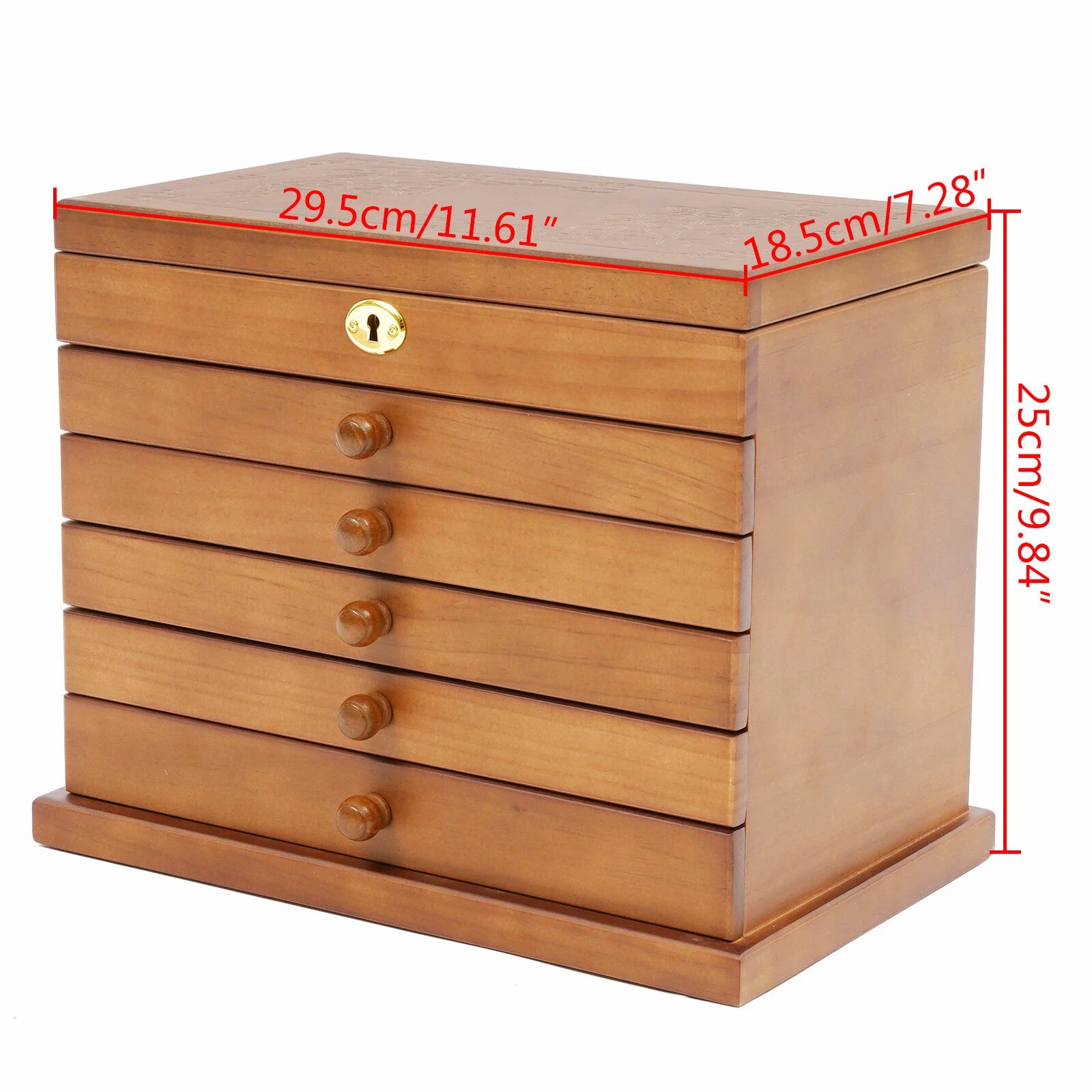 Wooden Jewelry Rings Organizer Jewelry Box Wood for Wowen 6 Layers Large Box | eBay
