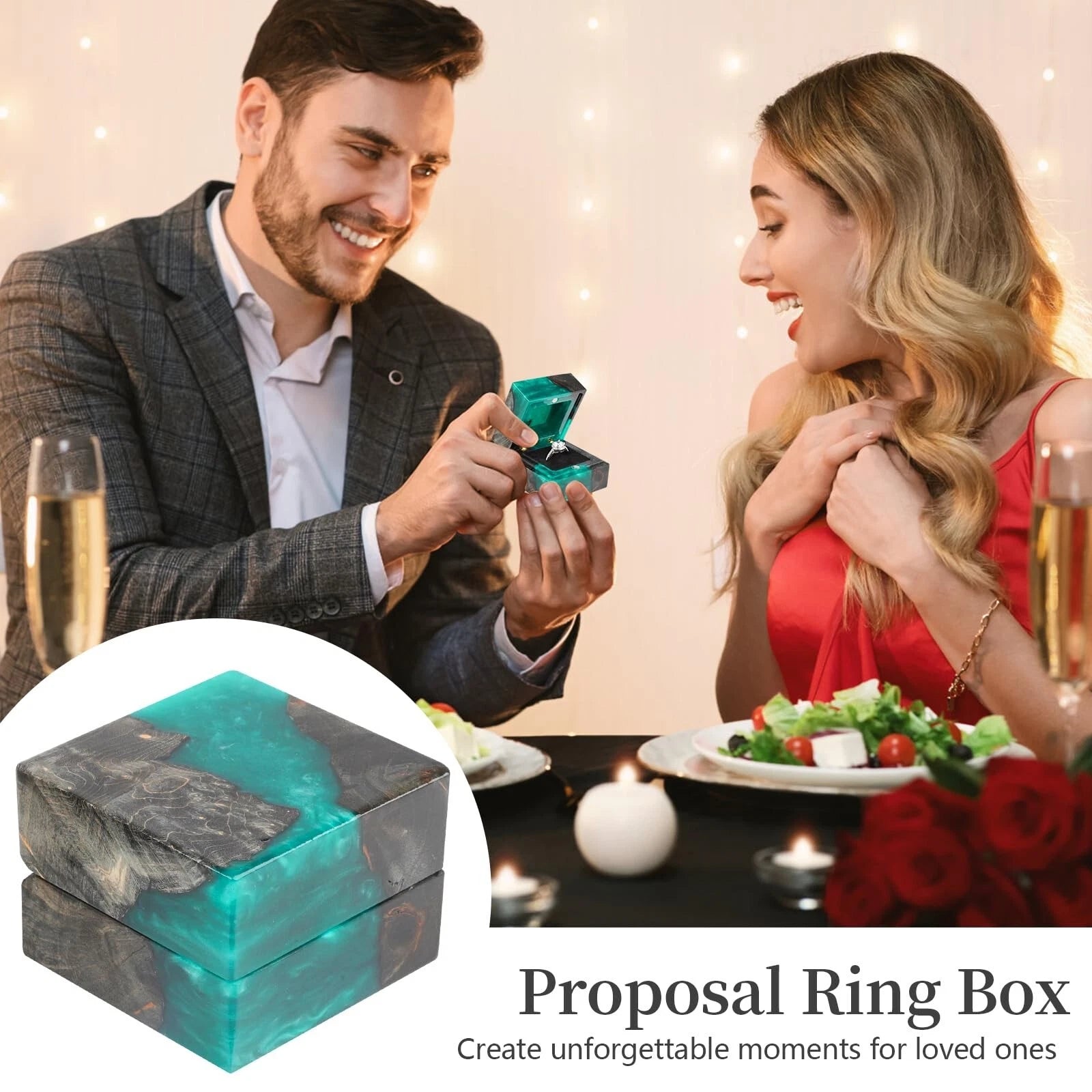 Wedding Ring Box, Engagement Ring Box with Single Slot Handcrafted Stabilized... | eBay